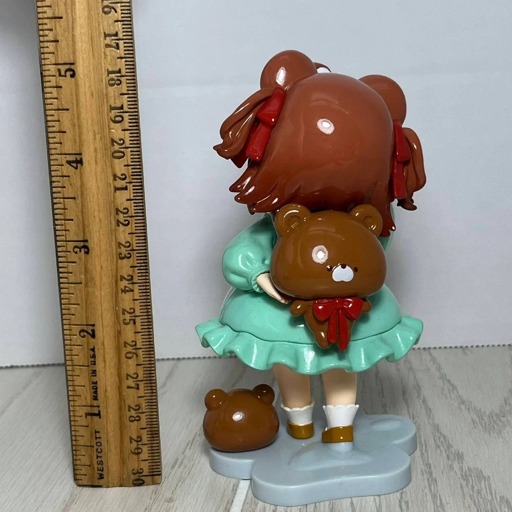Coco Little Girl Series Coco Maid Figure Anime Girl Green Red Apron Teddy Bear